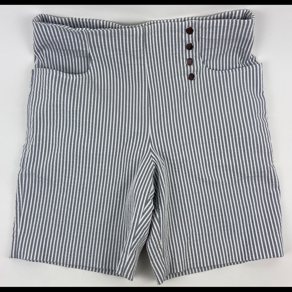 Movetes Seersucker Sports Culotte Shorts